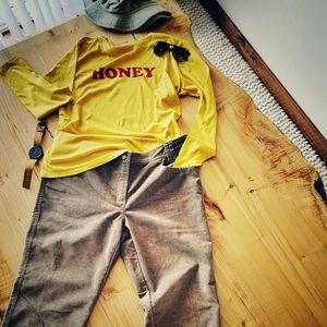 Mustard Yellow Long Sleeve Graphic Tee